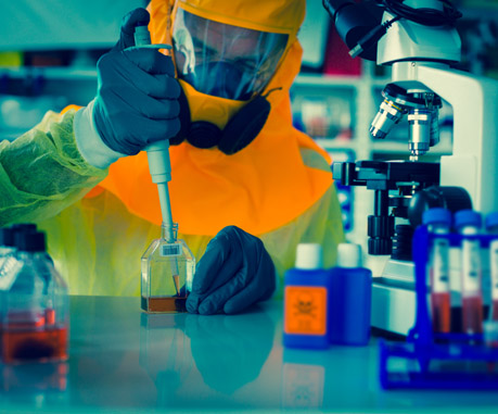 laboratoire test du virus ebola.